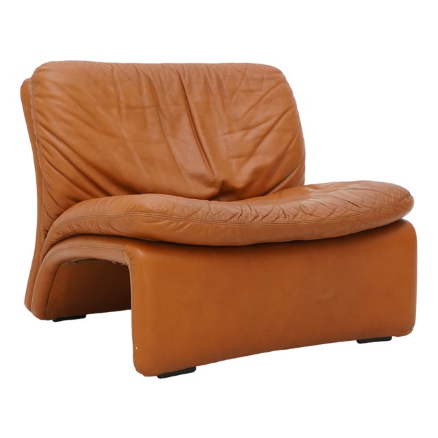 Selene Leather Chair by Adalberto Caraceni for B&T, 1970s For Sale