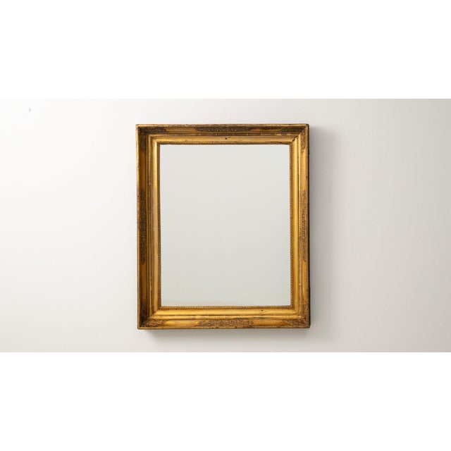 Wood 19th Century France Gold Wood Mirror For Sale - Image 7 of 9