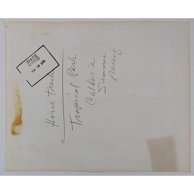 August 1970 equestrian photograph of the Tropical Park Race Track in Miami. Combined shipping on the back, please inquire.