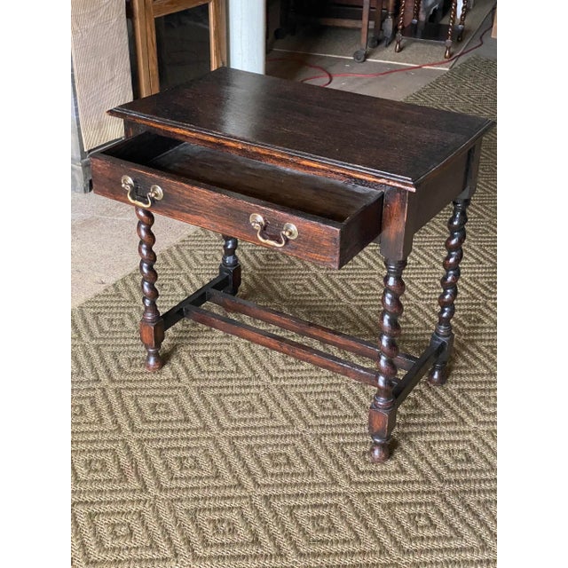 Late 19th Century Late 19th Century English Oak Side Table For Sale - Image 5 of 13
