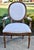 White Ethan Allen Francesca Louis XVI Oval Back Armchair Carved Wood French Accent Chair For Sale - Image 8 of 18