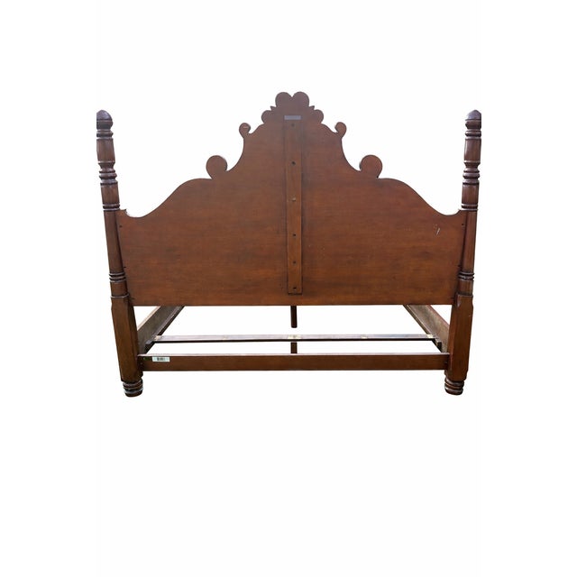 Beautiful mahogany French Empire style king sized bed by Ralph Lauren produced in partnership with Henredon in the late...