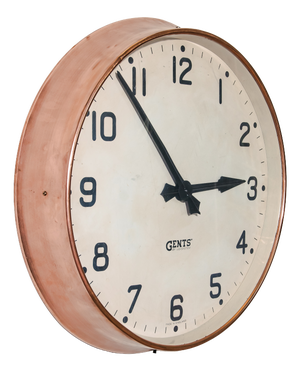 Large Copper Wall Clock from Gents of Leicester, 1920s