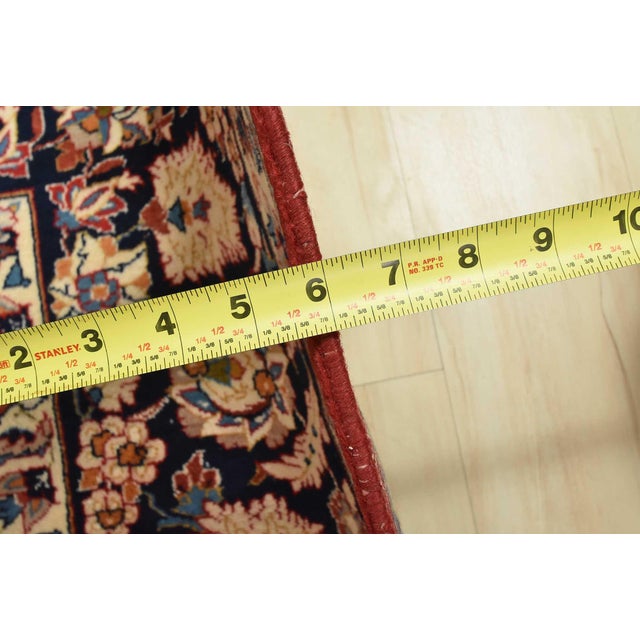 Najafabad Rug 11′ X 17’5” Red Wool Vintage Traditional Hand-Knotted Carpet For Sale - Image 14 of 16