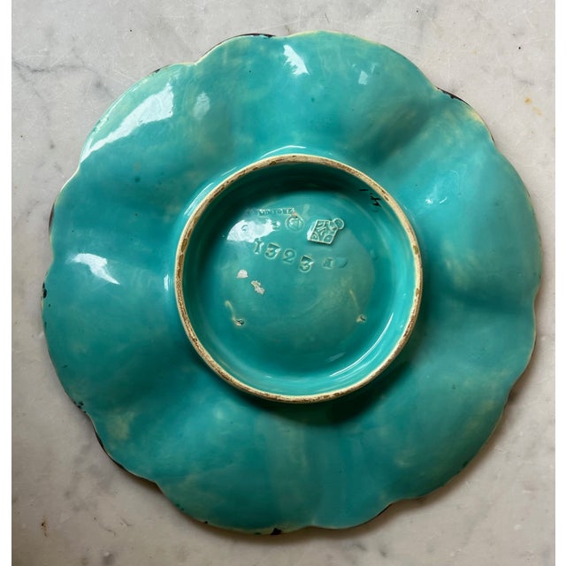 Minton Emerald Green Oyster Plate, C. 1876 For Sale - Image 11 of 12