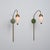 Vintage Italian Wall Sconces in Green Lacquered Brass and Opaline Glass, 1950s, Set of 2 For Sale - Image 4 of 10