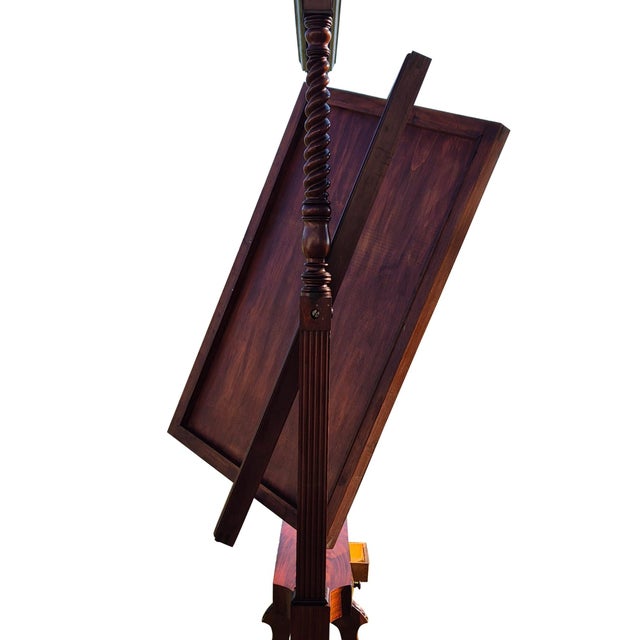 Late 19th Century Antique Tilting Floor Mirror in Mahogany with Beveled Glass, 1870 For Sale - Image 5 of 18