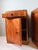 Brown French Art Deco Oak Bedside Cabinets with Inset Marble Tops, 1930s, Set of 2 For Sale - Image 8 of 12
