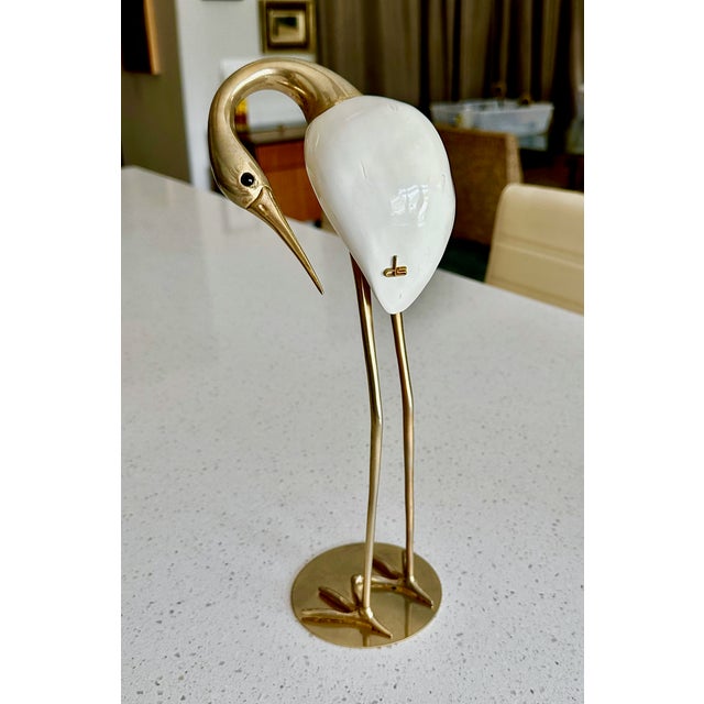 Italian De Stijl Firenze Mid-Century Crane Figural Sculpture For Sale - Image 13 of 14