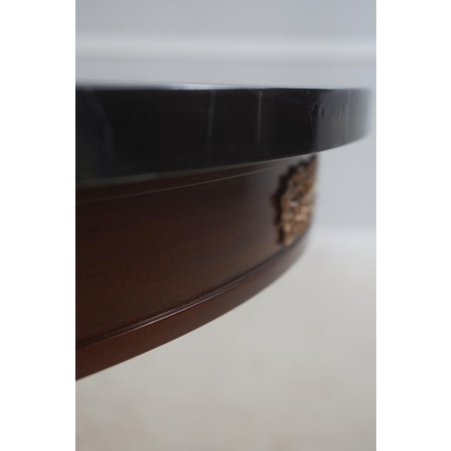 Baker French Empire Round Faux Marble Top Center Table For Sale - Image 11 of 16