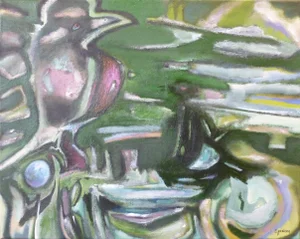 "Perch" Contemporary Expressionistic Oil and Acrylic Painting by Scott Spencer