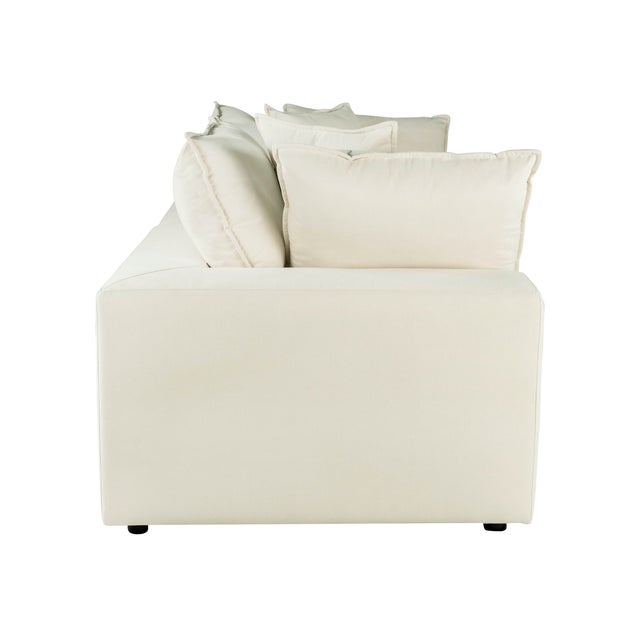 Cali Natural Performance Fabric Modular Loveseat For Sale - Image 4 of 8