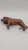Deru Germany leather lion figure. Single piece of leather, handmade origami style. Collectors art.