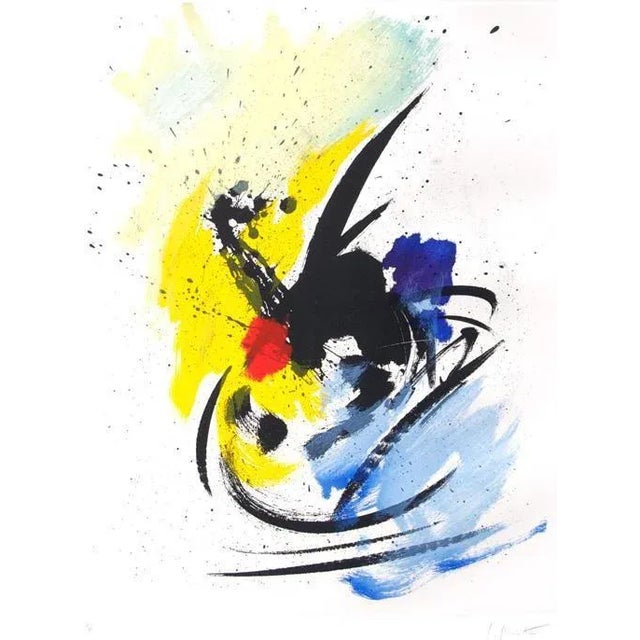 Contemporary Jean Miotte, Unusual Dance, 1992, Handsigned Etching For Sale - Image 3 of 3