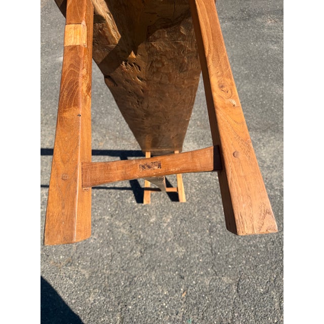 Antique Long Primitive Bench For Sale In New York - Image 6 of 7