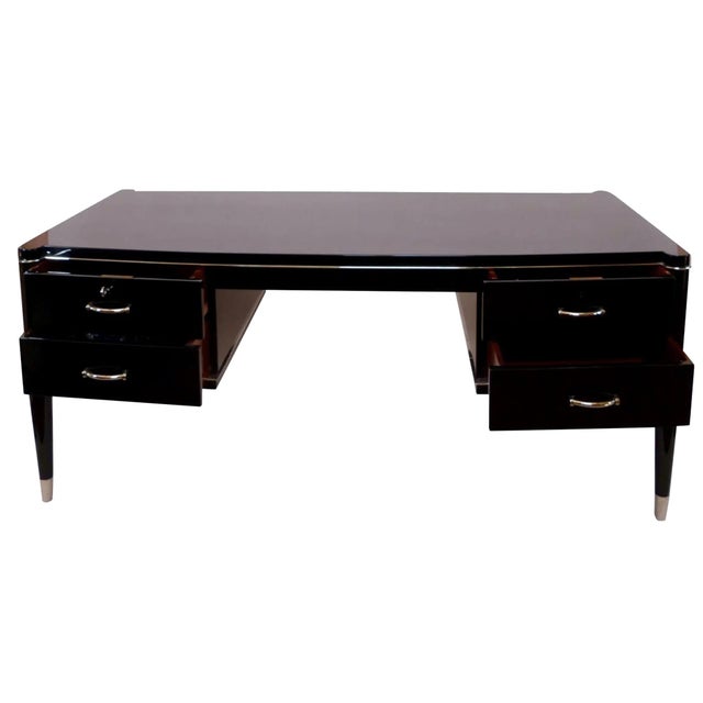 Brown Voltaire Desk from De Coene Frères, 1940 For Sale - Image 8 of 9