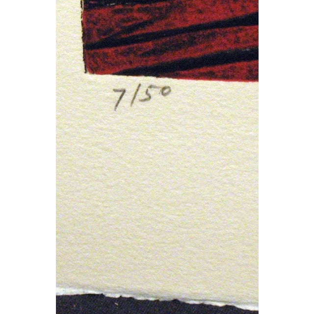 1970s "Ramparts" Western Landscape Collagraph Etching by John Ross Chairish