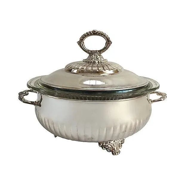 Metal Vintage Silver Plate Tureen For Sale - Image 7 of 7