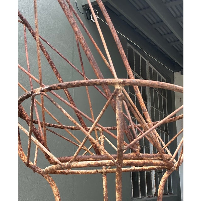 Vintage Patinated Wire Frame Garden Arch For Sale - Image 10 of 14