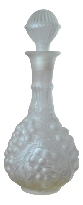 Italian Bottle in Sandblasted Glass from Empoli, 1960s