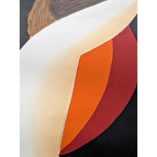 Bernard Villemot, Couple Embracing, Color Lithograph, 1980s For Sale - Image 8 of 10