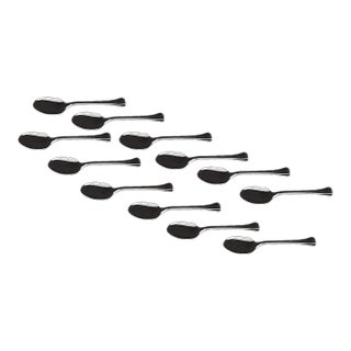 Sambonet Italy Set 12 French Sauce Silverplate Spoons "Continental" 7.5 New in Box For Sale