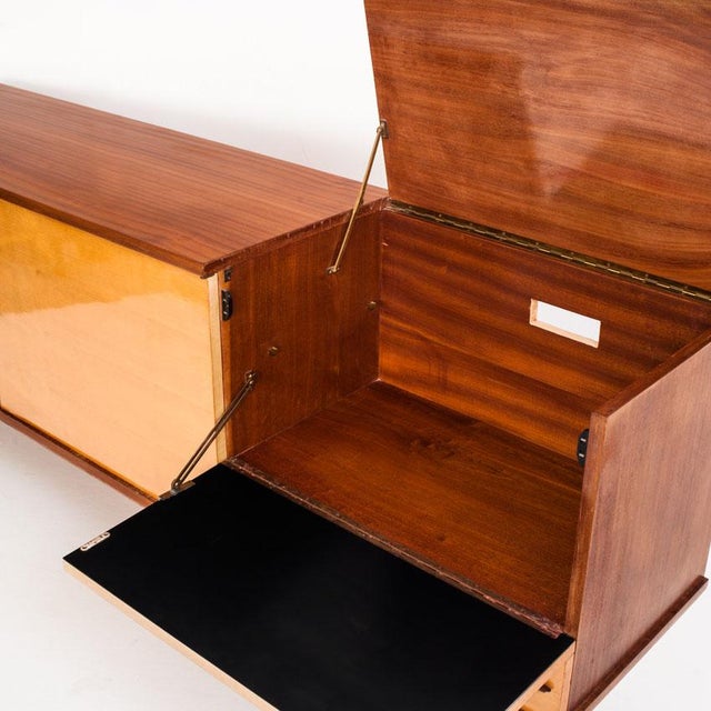 Mid-Century Brown Wooden Sideboard, France, 1960s For Sale - Image 9 of 13