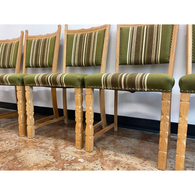 Set of (6) Henning Kjaernulf Style Danish Oak Dining Chairs, C. 1970s For Sale - Image 15 of 17