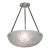 French Art Deco Pendant Light by Noverdy 1930s - Floral Frosted Glass & Nickeled Bronze For Sale