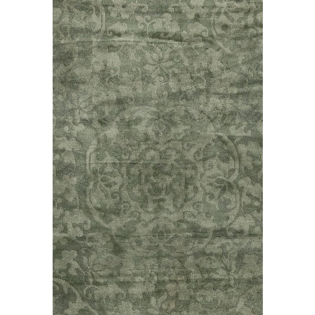 Textile Large Antique Green Chinese Rug - 12'8" x 19'5" For Sale - Image 7 of 8