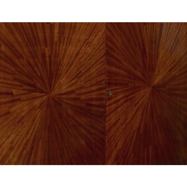 Jean-Michel Frank Exquisite Parquetry Cabinet With Starburst Pattern For Sale - Image 4 of 10