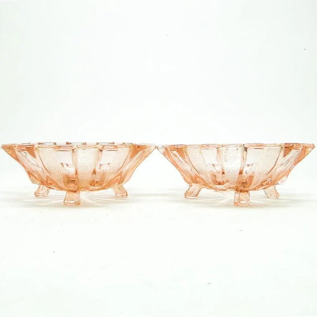 Glass Art Deco Czechoslovakian Bowls from R. Schrötter, 1930s, Set of 2 For Sale - Image 7 of 9