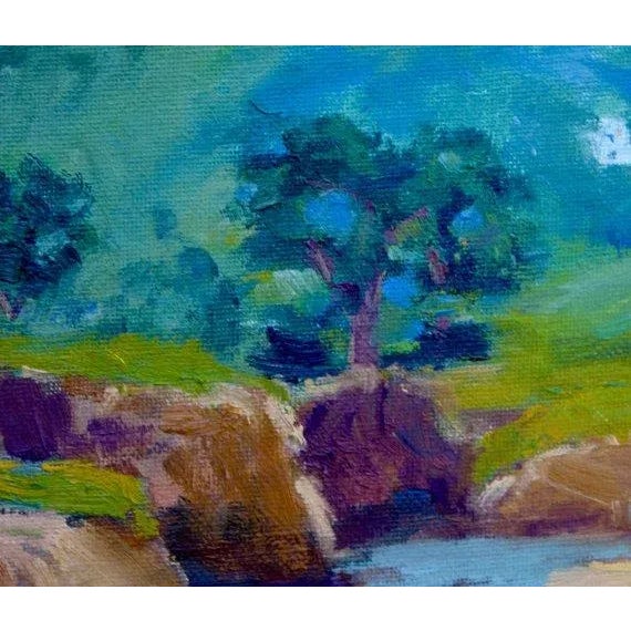 Modern Impressionist Coastal Seascape, Original Oil Painting For Sale - Image 4 of 12