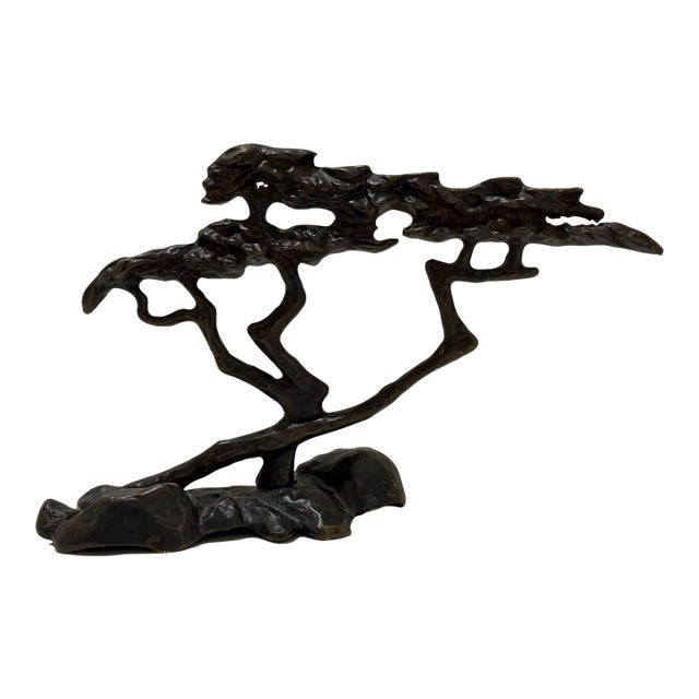 Scott Nelles Bronze “Cypress Tree of Life” Menorah – Signed 1993 For Sale
