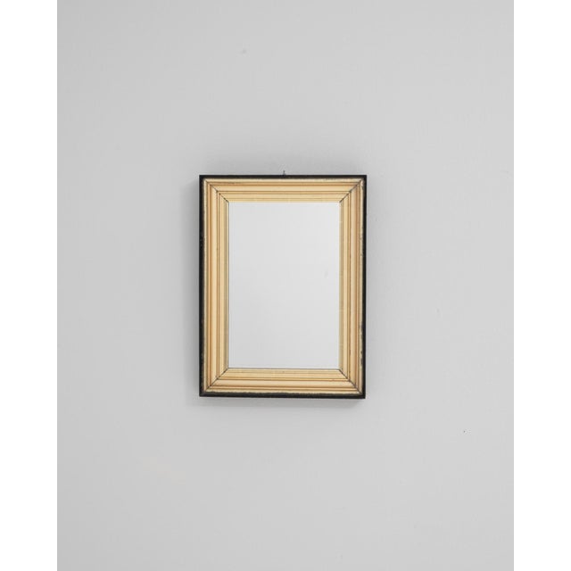 19th Century France Black & Gilded Patinated Wooden Mirror For Sale - Image 17 of 18