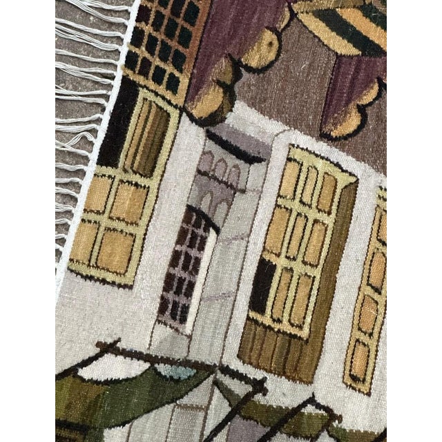 Mid-Century Tunisian Hand Woven Tapestry, 1960s For Sale - Image 13 of 18
