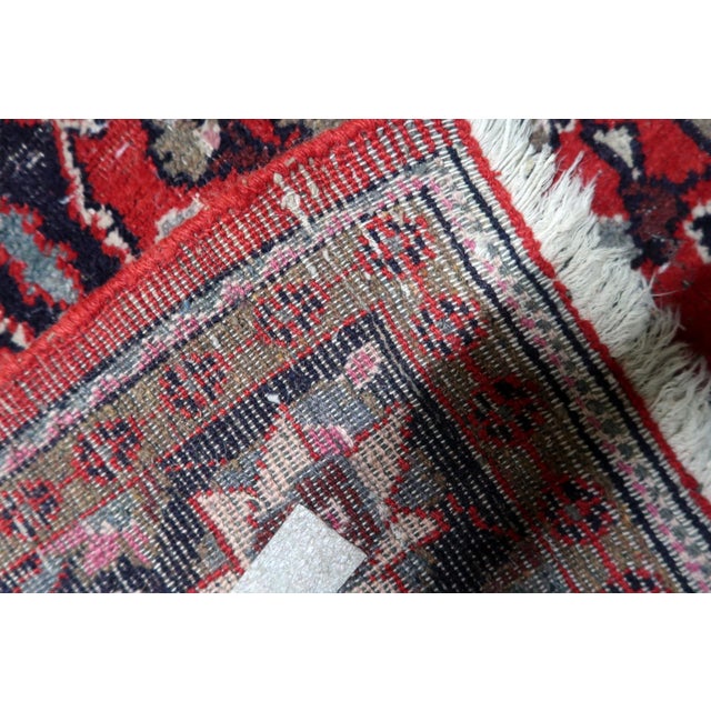 1950s, Handmade Vintage Persian Hamadan Rug 4.3' X 6.4' For Sale - Image 4 of 12