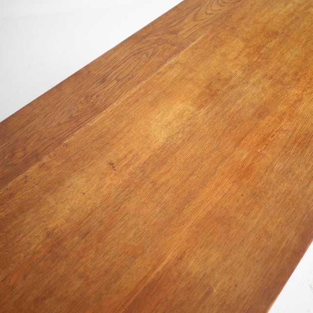 Monumental Dutch Oak Dining Table For Sale - Image 4 of 8