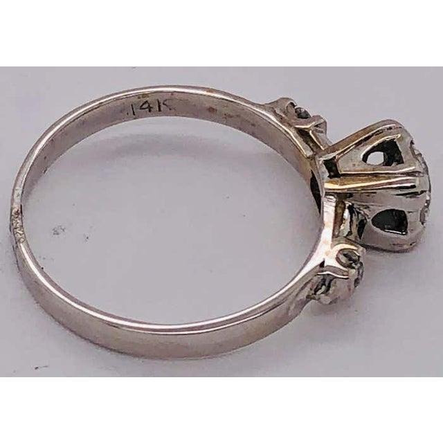 14 Karat White Gold Diamond Engagement Ring Bridal / Wedding For Sale - Image 4 of 8