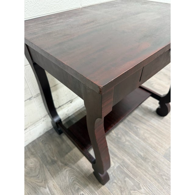 VTG Helm’s Furniture Empire / Colonial Revival Style Library Sofa Console Table For Sale In Kansas City - Image 6 of 13