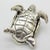 Metal Vintage Italian Handmade Genuine Silver Sea Turtle Caretta Caretta Figurine, 1980s For Sale - Image 7 of 13