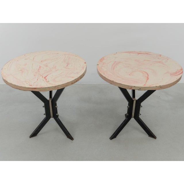 Round Outdoor Terrace Stone Top Table, France, 1930s For Sale - Image 9 of 18