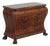 Maitland Smith Flame Mahogany Marble Top Bombe Dresser For Sale