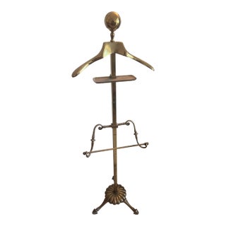 Vintage Brass Valet Stand For Sale