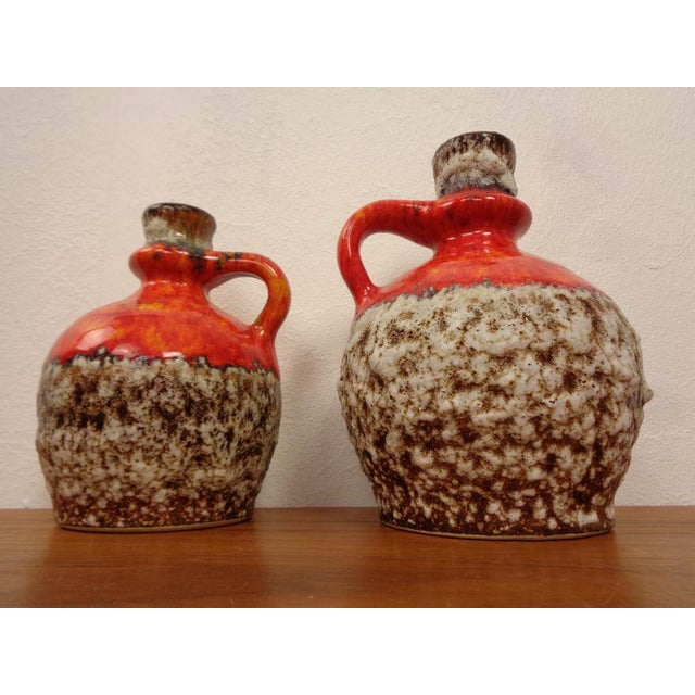 1970s Fat Lava Ceramic Vases from Jopeko, 1970s, Set of 2 For Sale - Image 5 of 14
