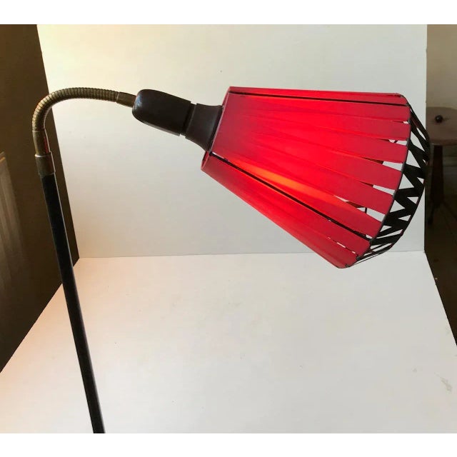 Black Scandinavian Adjustable Floor Lamp, 1950s For Sale - Image 8 of 11