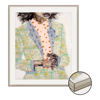 Tigress by Lisa Krannichfeld, Art Print in Grey Acrylic Frame, Medium For Sale