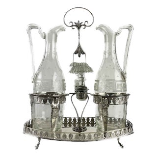 Antique Milanese Silver Oil Cruet, 1828, Set of 3 For Sale