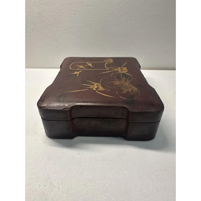 Antique Japanese Lacquer Box, 1930s For Sale - Image 10 of 13