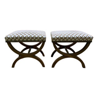 Curule Stools, Set of 2 For Sale